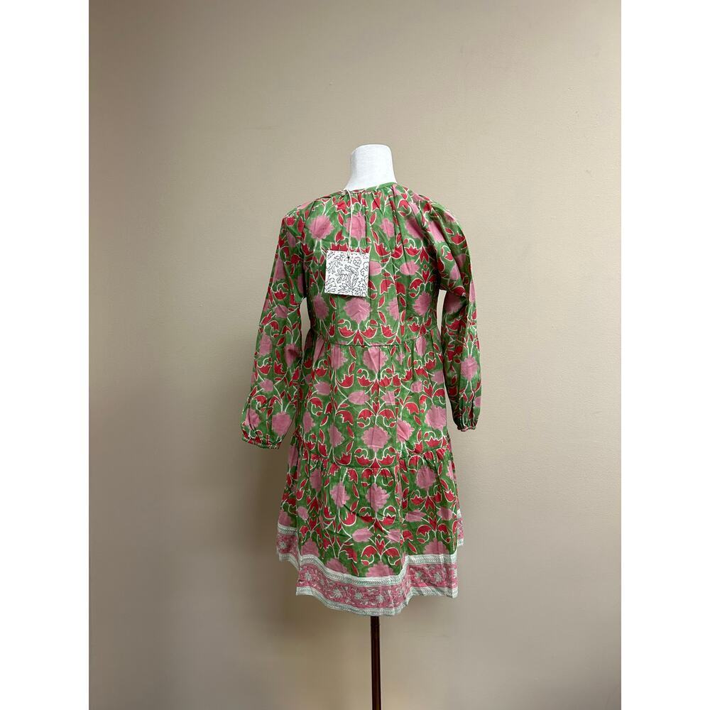 SZ BLOCKPRINTS Exclusive Celery Lisbon Print Priya Dress S - NWT - Picture 5 of 5